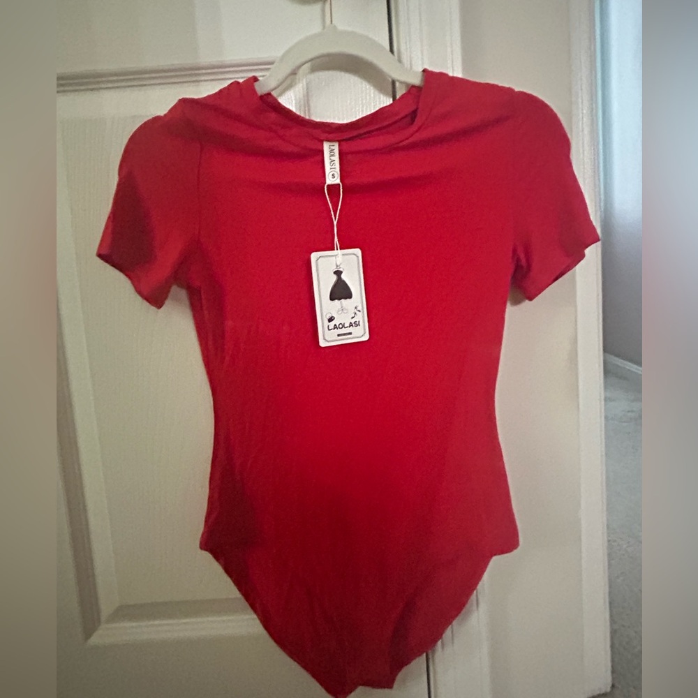 Laolasi Red Bodysuit Top